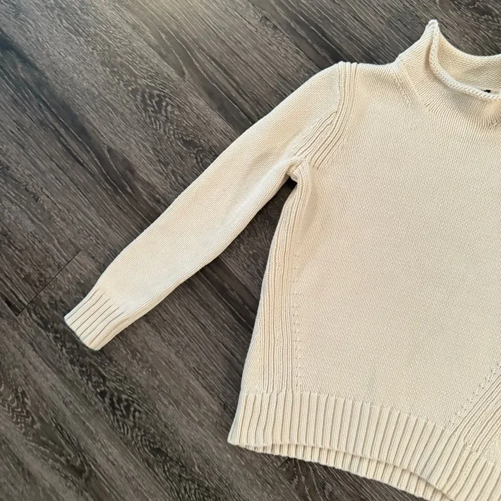 J. Crew Always Cream Roll Neck Sweater